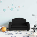 vidaXL Sofa dla dzieci, czarna, 50x40x30 cm, obita tkaniną