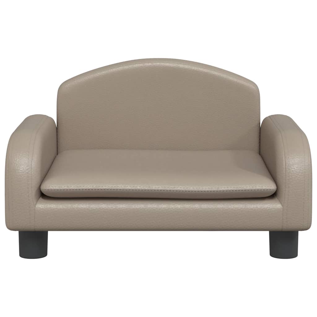 vidaXL Sofa dla dzieci, cappuccino, 50x40x30 cm, sztuczna skóra