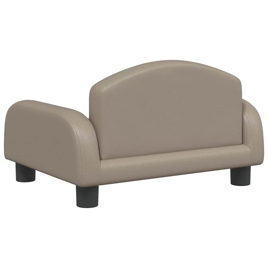 vidaXL Sofa dla dzieci, cappuccino, 50x40x30 cm, sztuczna skóra
