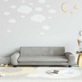 vidaXL Sofa dla dzieci, jasnoszara, 100x54x33 cm, aksamit