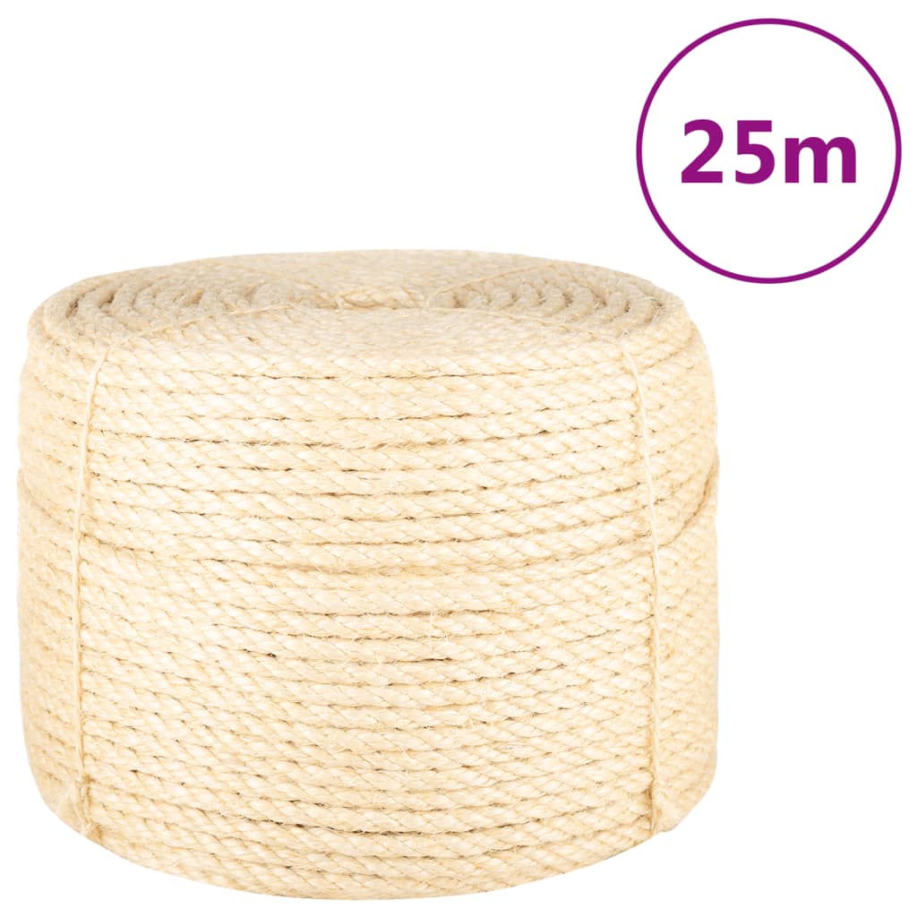 vidaXL Sznur, sizal 100%, 10 mm, 25 m