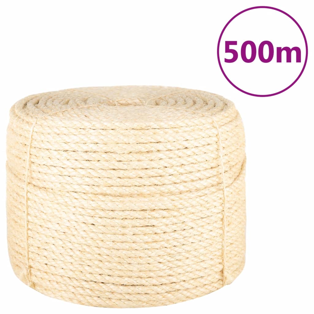 vidaXL Sznur, sizal 100%, 10 mm, 500 m