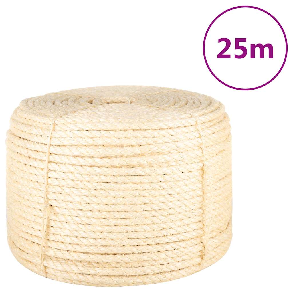 vidaXL Sznur, sizal 100%, 12 mm, 25 m