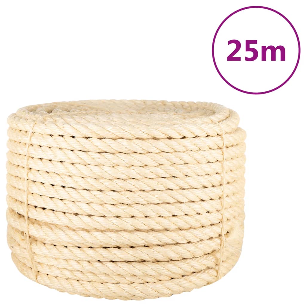 vidaXL Sznur, sizal 100%, 20 mm, 25 m