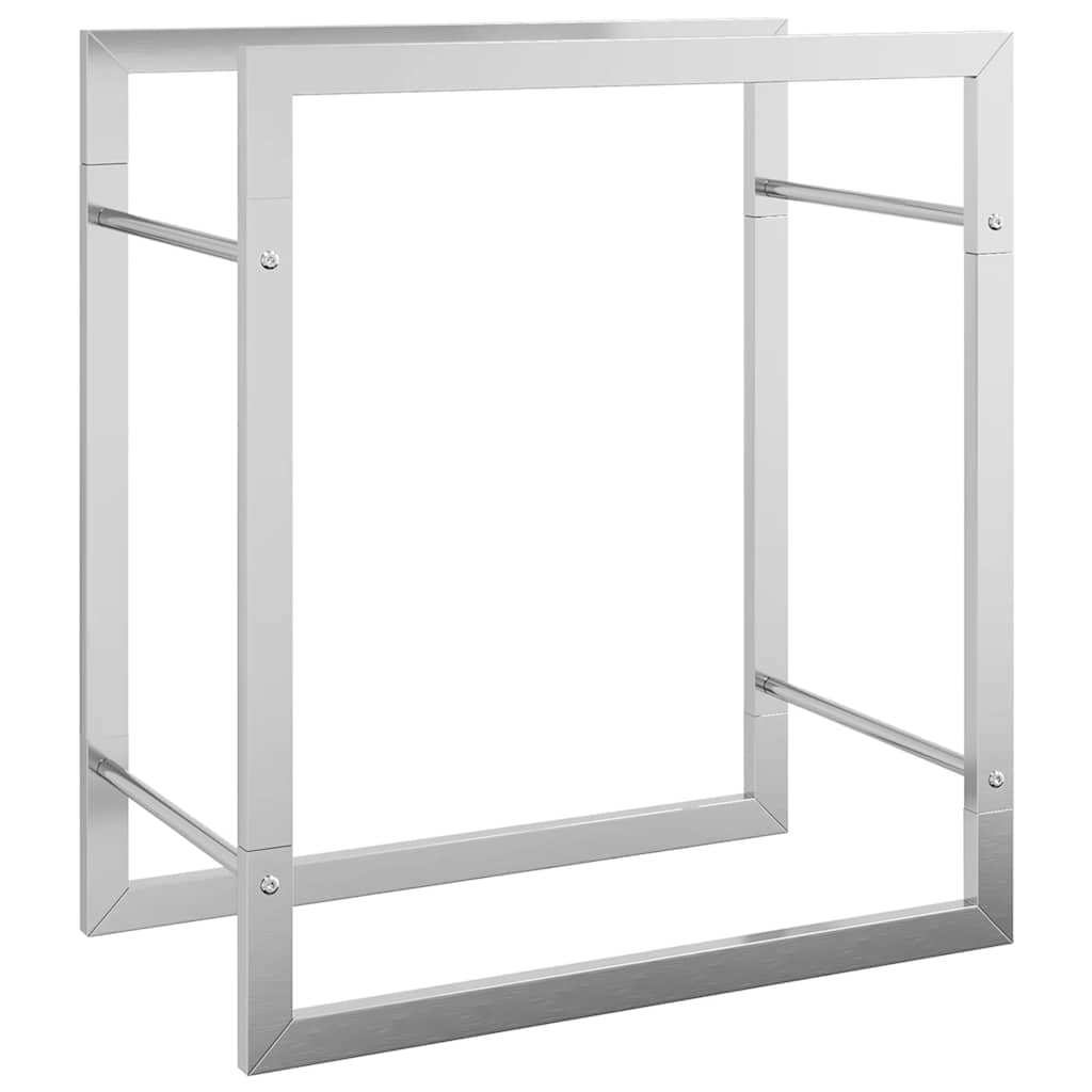 vidaXL Stojak na drewno opałowe, 50x28x56 cm, stal nierdzewna