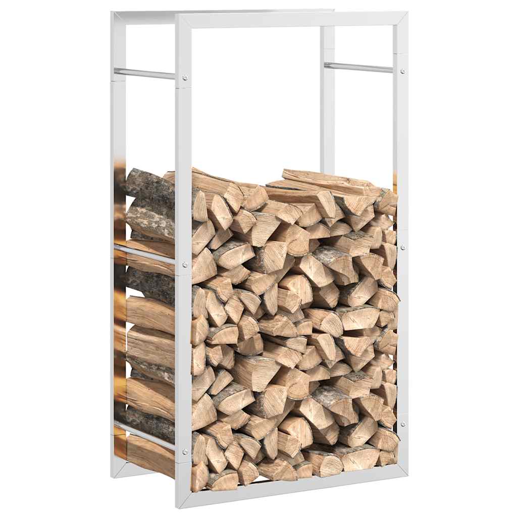 vidaXL Stojak na drewno opałowe, 50x28x94 cm, stal nierdzewna