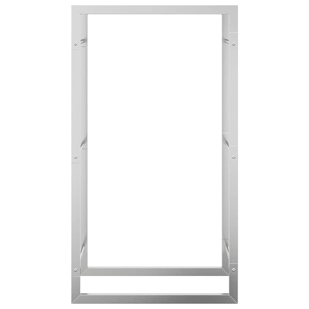 vidaXL Stojak na drewno opałowe, 50x28x94 cm, stal nierdzewna