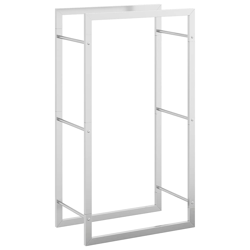 vidaXL Stojak na drewno opałowe, 50x28x94 cm, stal nierdzewna
