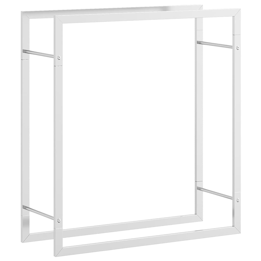 vidaXL Stojak na drewno opałowe, 80x28x86 cm, stal nierdzewna