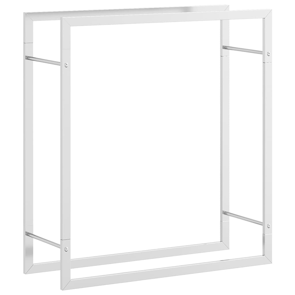 vidaXL Stojak na drewno opałowe, 80x28x86 cm, stal nierdzewna