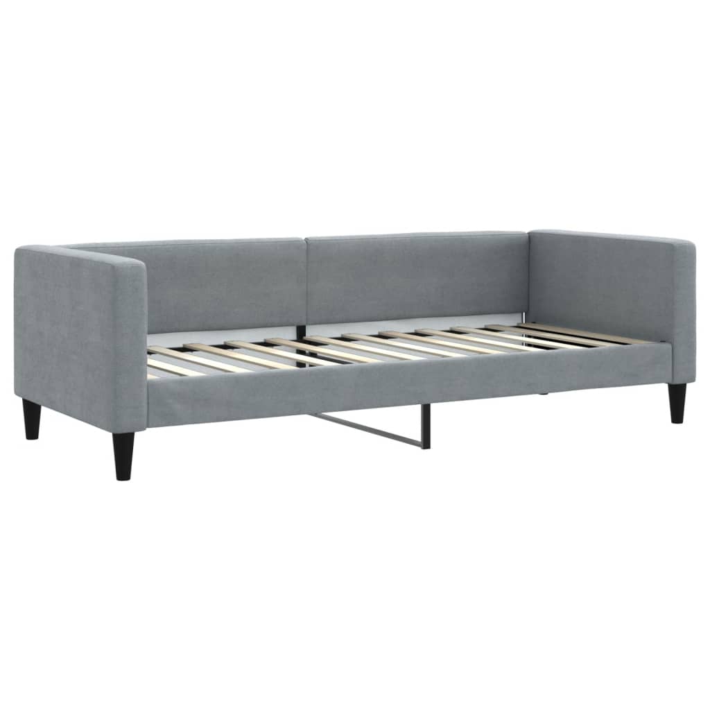 vidaXL Sofa z materacem do spania, jasnoszara, 80x200 cm, tkanina