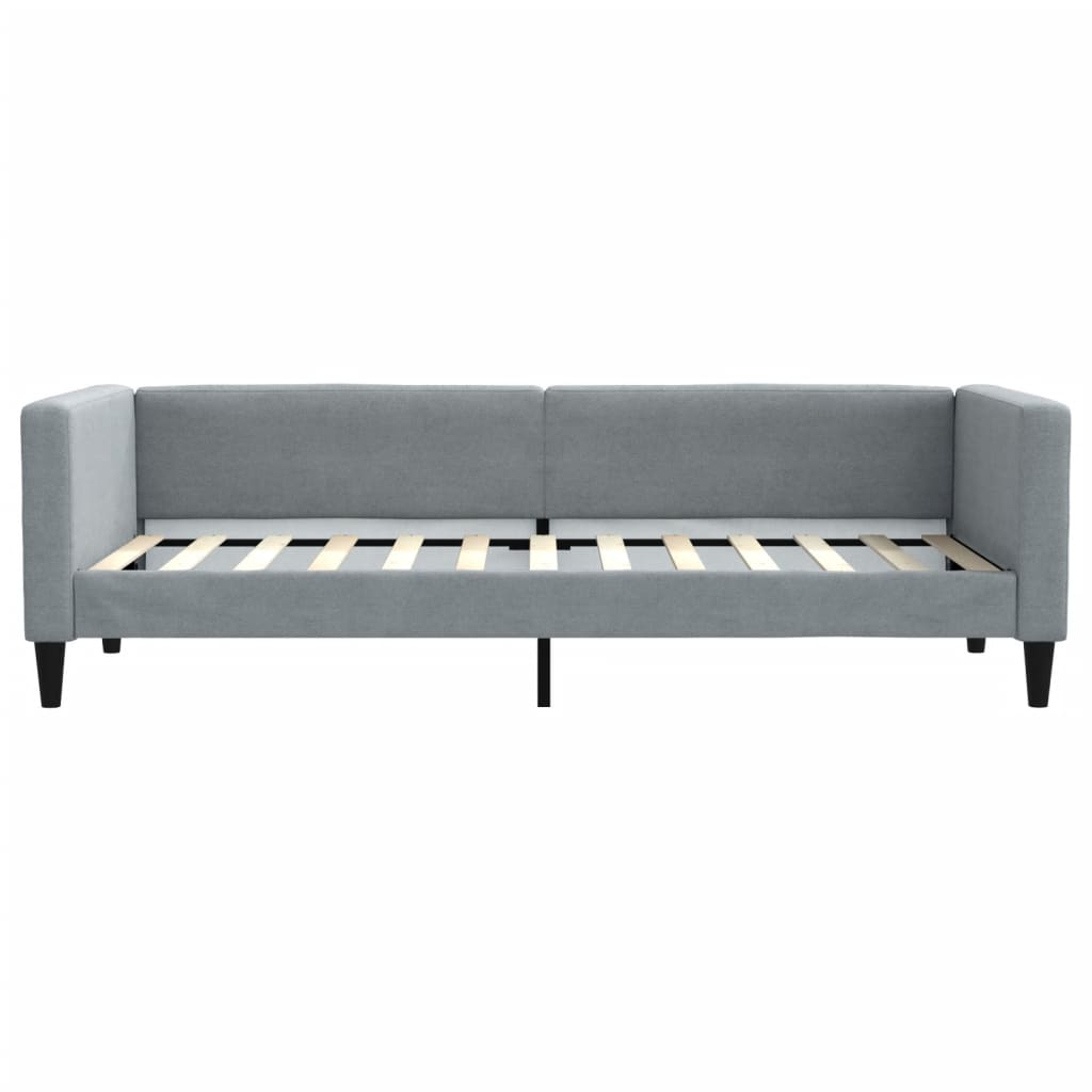 vidaXL Sofa z materacem do spania, jasnoszara, 80x200 cm, tkanina