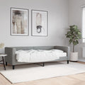 vidaXL Sofa z materacem do spania, jasnoszara, 80x200 cm, tkanina