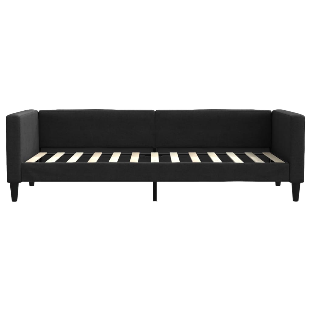 vidaXL Sofa z materacem do spania, czarna, 80x200 cm, tkanina