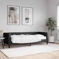 vidaXL Sofa z materacem do spania, czarna, 80x200 cm, tkanina