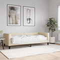 vidaXL Sofa z materacem do spania, kremowa, 80x200 cm, tkanina