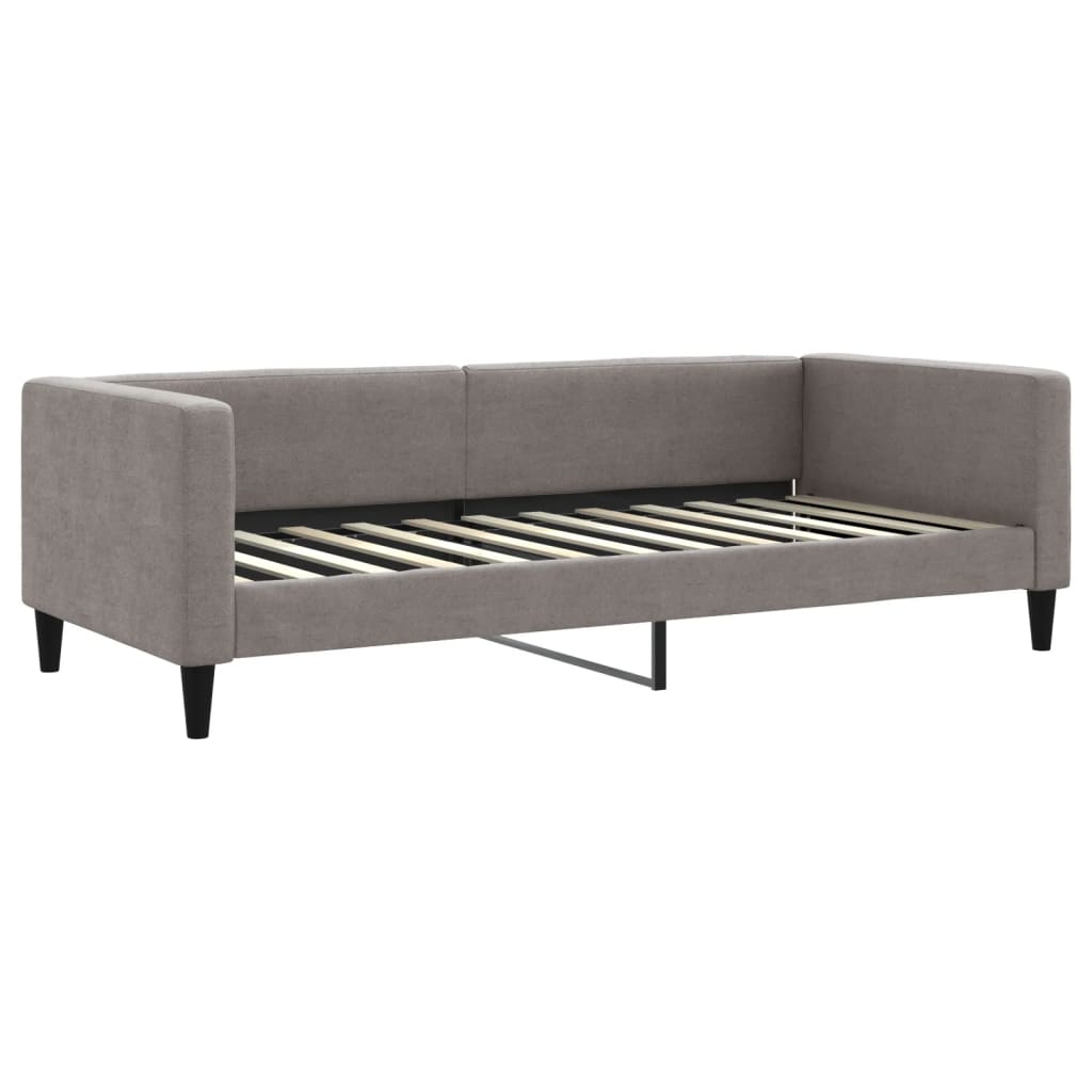 vidaXL Sofa z materacem do spania, kolor taupe, 90x200 cm, tkanina