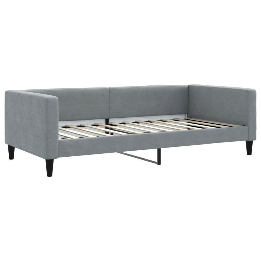 vidaXL Sofa z materacem do spania, jasnoszara, 100x200 cm, tkanina