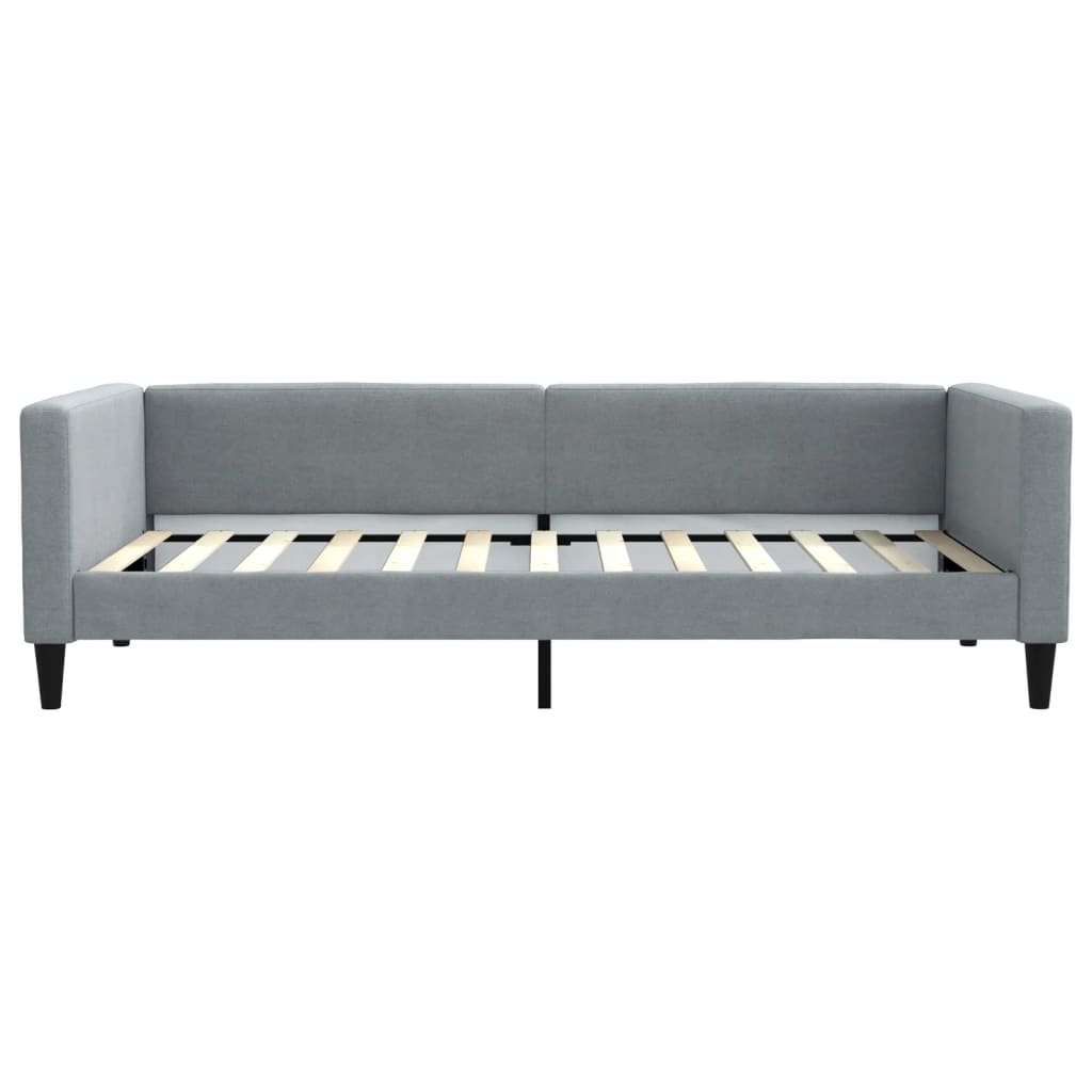 vidaXL Sofa z materacem do spania, jasnoszara, 100x200 cm, tkanina