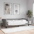 vidaXL Sofa z materacem do spania, jasnoszara, 100x200 cm, tkanina