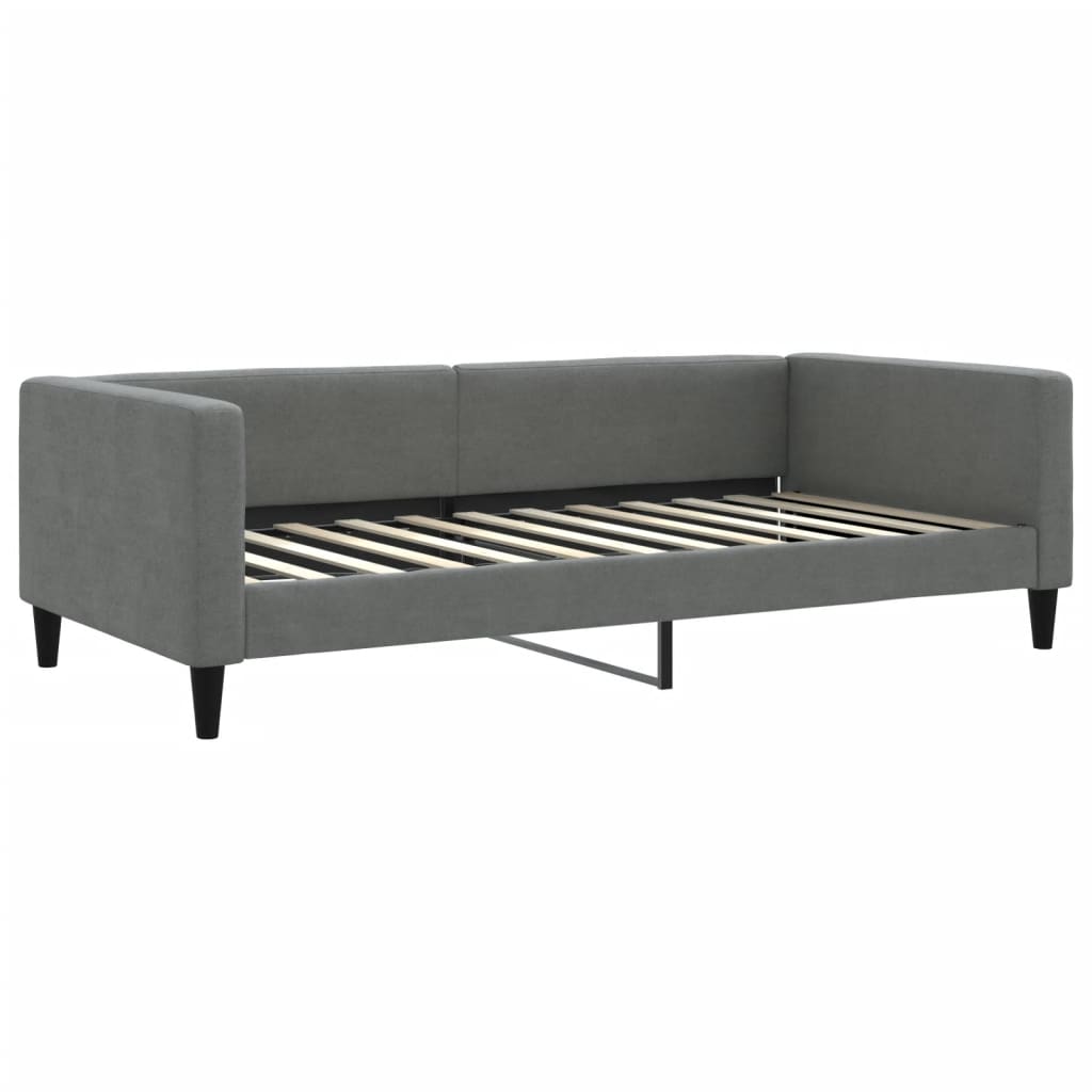 vidaXL Sofa z materacem do spania, ciemnoszara, 100x200 cm, tkanina