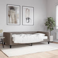 vidaXL Sofa z materacem do spania, kolor taupe, 100x200 cm, tkanina