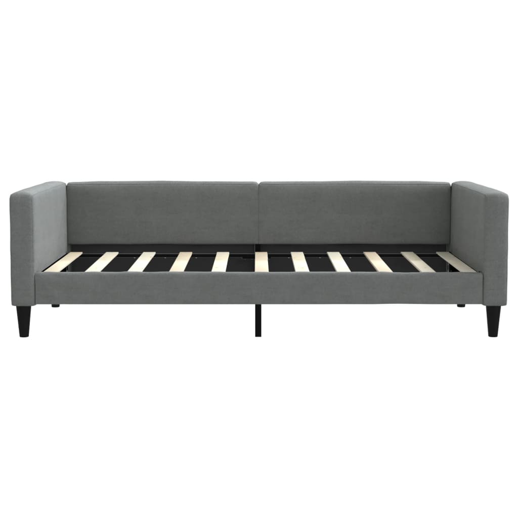 vidaXL Sofa z materacem, ciemnoszara, 90x190 cm, tkanina