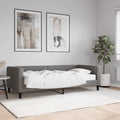 vidaXL Sofa z materacem, ciemnoszara, 90x190 cm, tkanina