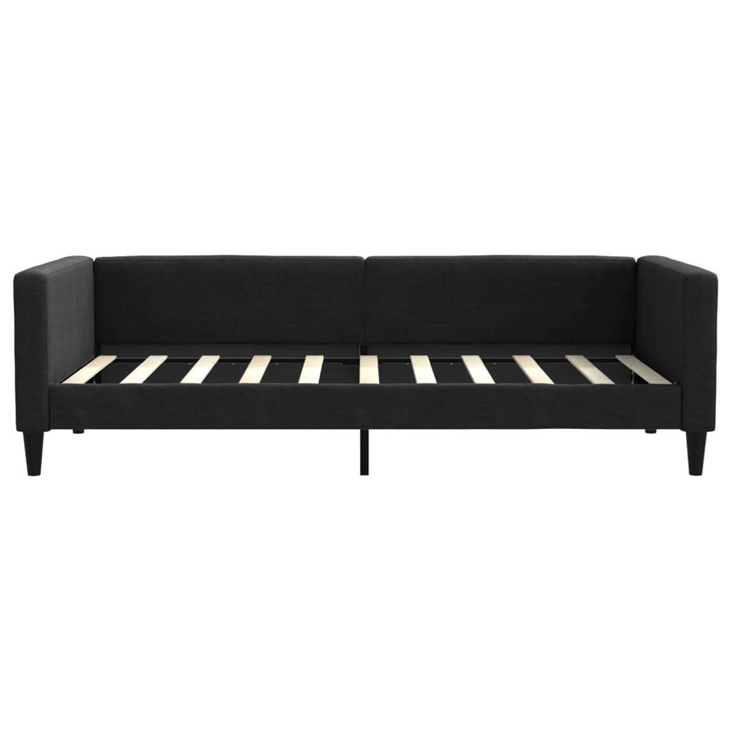 vidaXL Sofa z materacem, czarna, 90x190 cm, tkanina