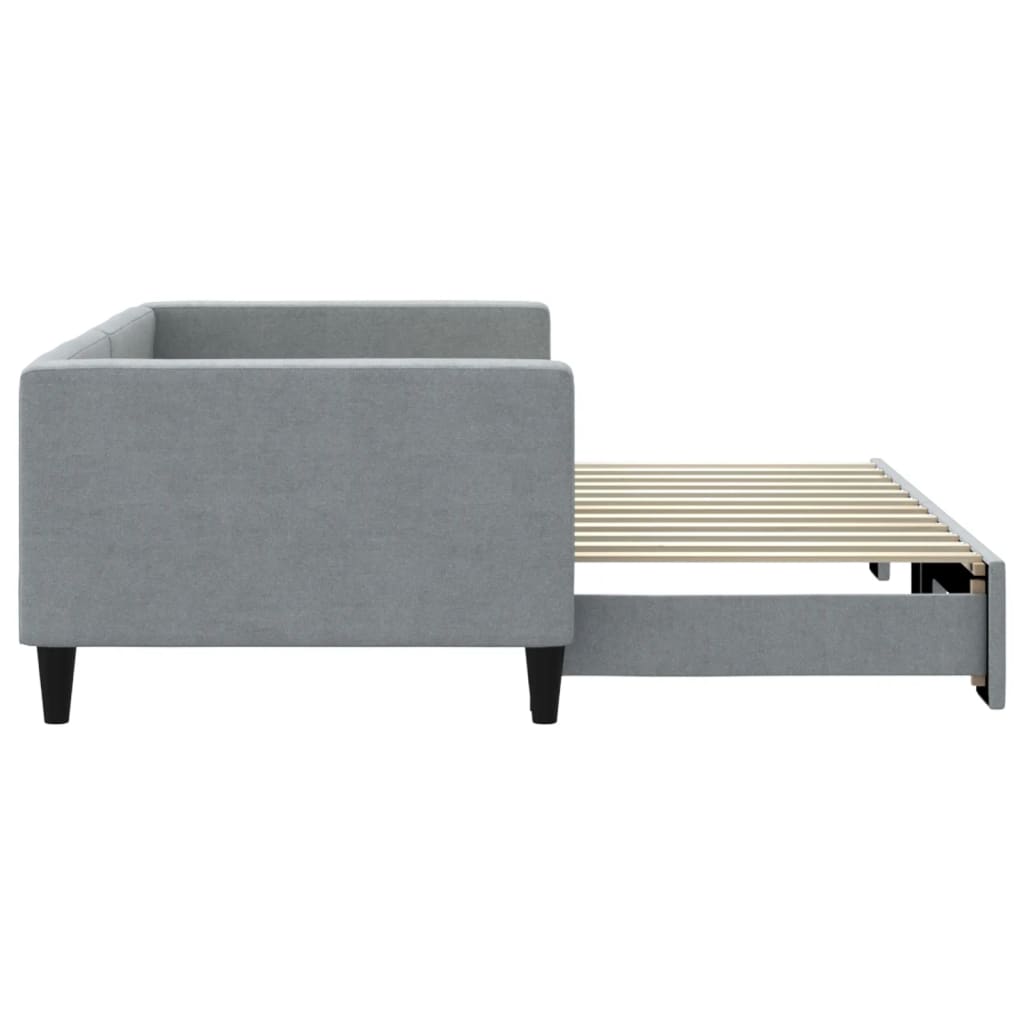 vidaXL Sofa rozsuwana, jasnoszara, 90x200 cm, tkanina