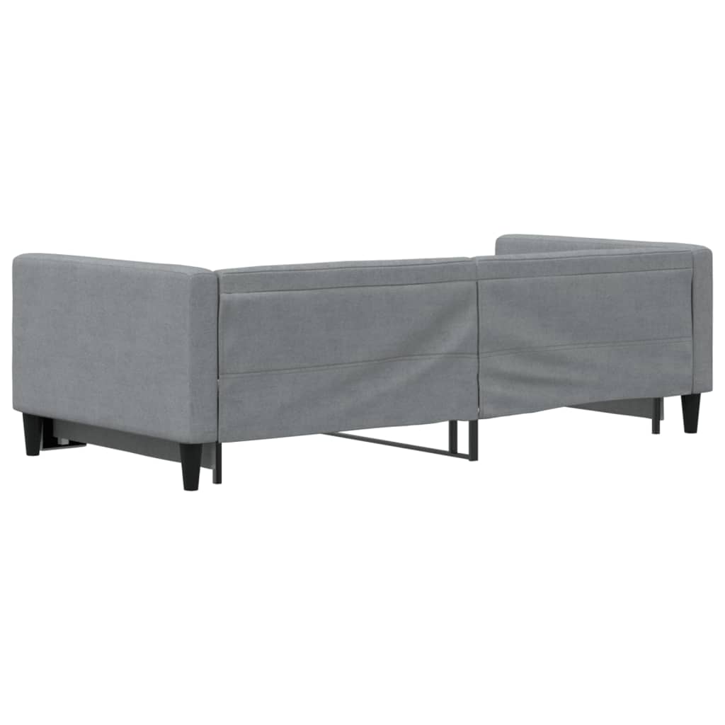 vidaXL Sofa rozsuwana, jasnoszara, 90x200 cm, tkanina