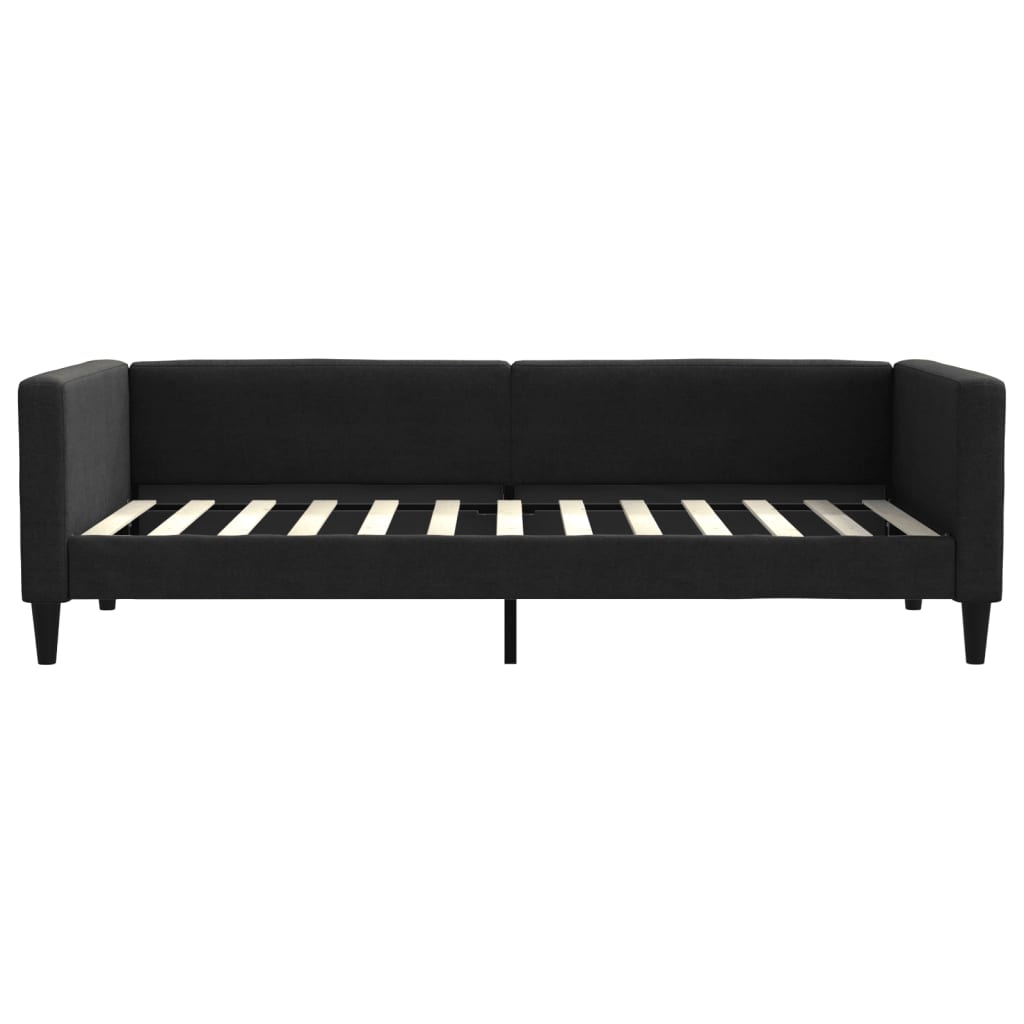 vidaXL Sofa rozsuwana, czarna, 90x200 cm, tkanina