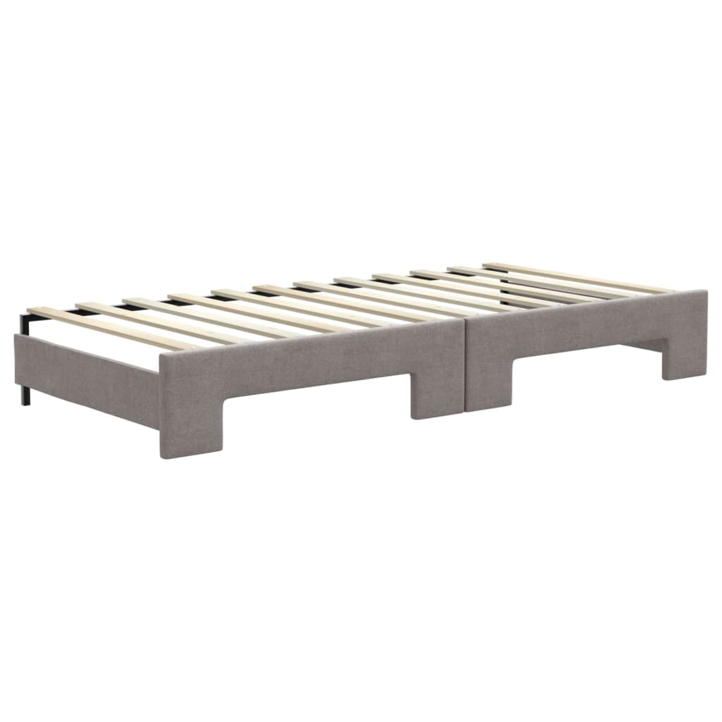 vidaXL Sofa rozsuwana, kolor taupe, 90x200 cm, tkanina