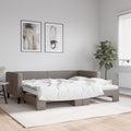 vidaXL Sofa rozsuwana, kolor taupe, 90x200 cm, tkanina