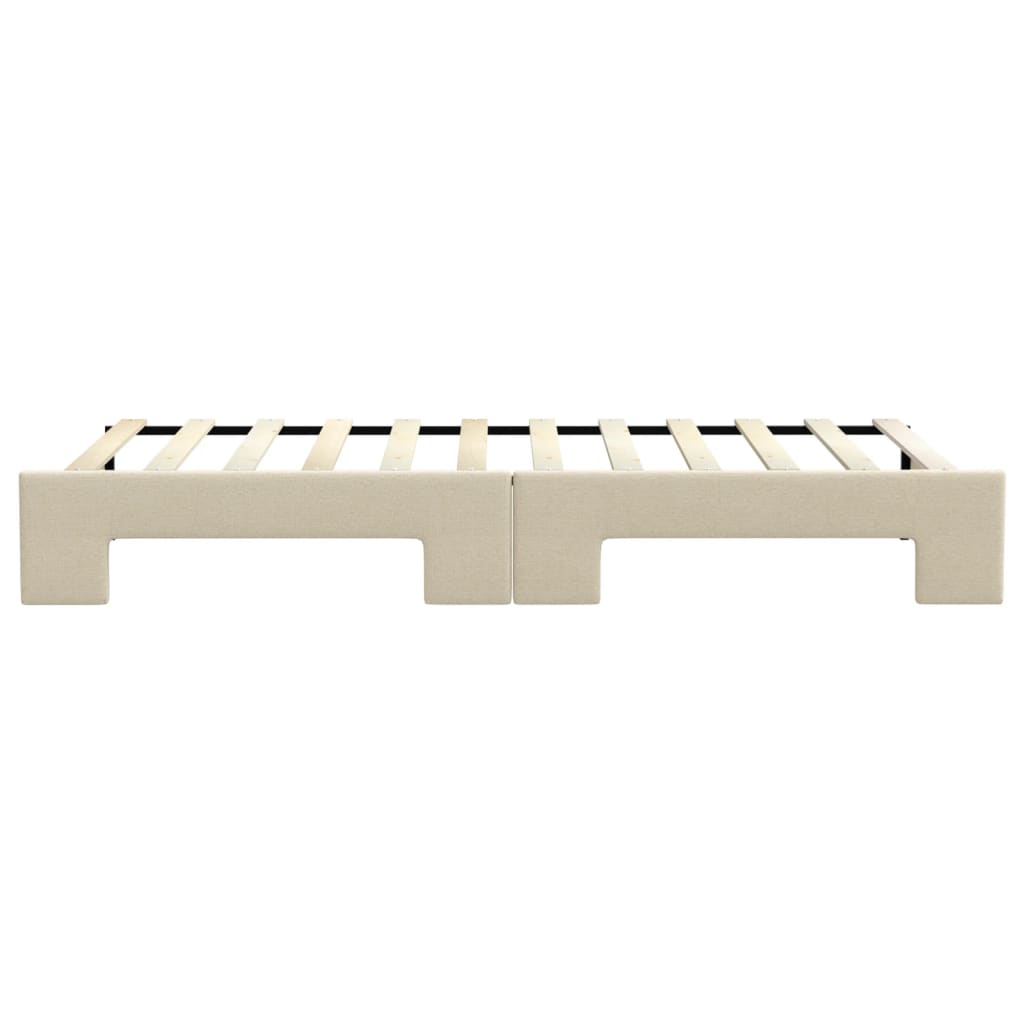 vidaXL Sofa rozsuwana, kremowa, 90x200 cm, tkanina