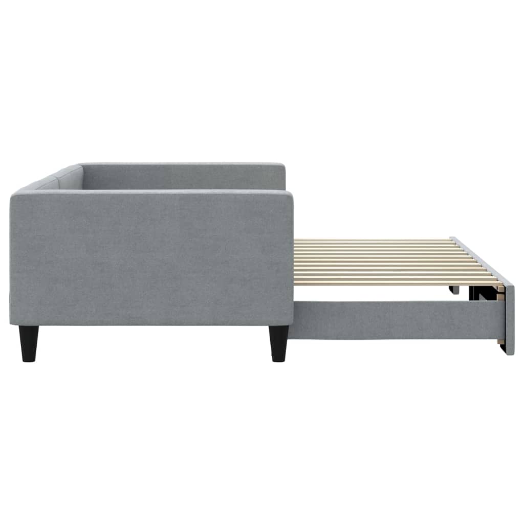 vidaXL Sofa rozsuwana, jasnoszara, 100x200 cm, tkanina