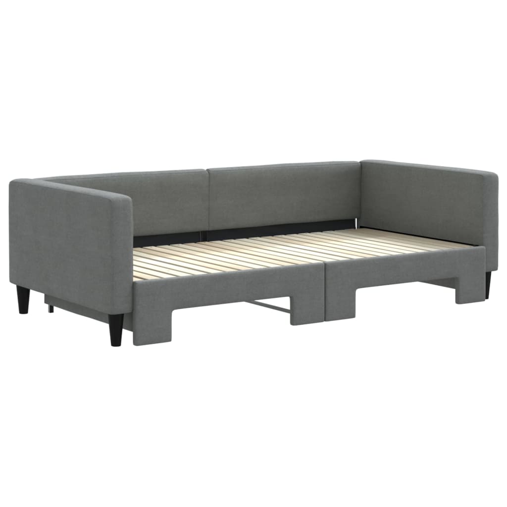 vidaXL Sofa rozsuwana, ciemnoszara, 100x200 cm, tkanina