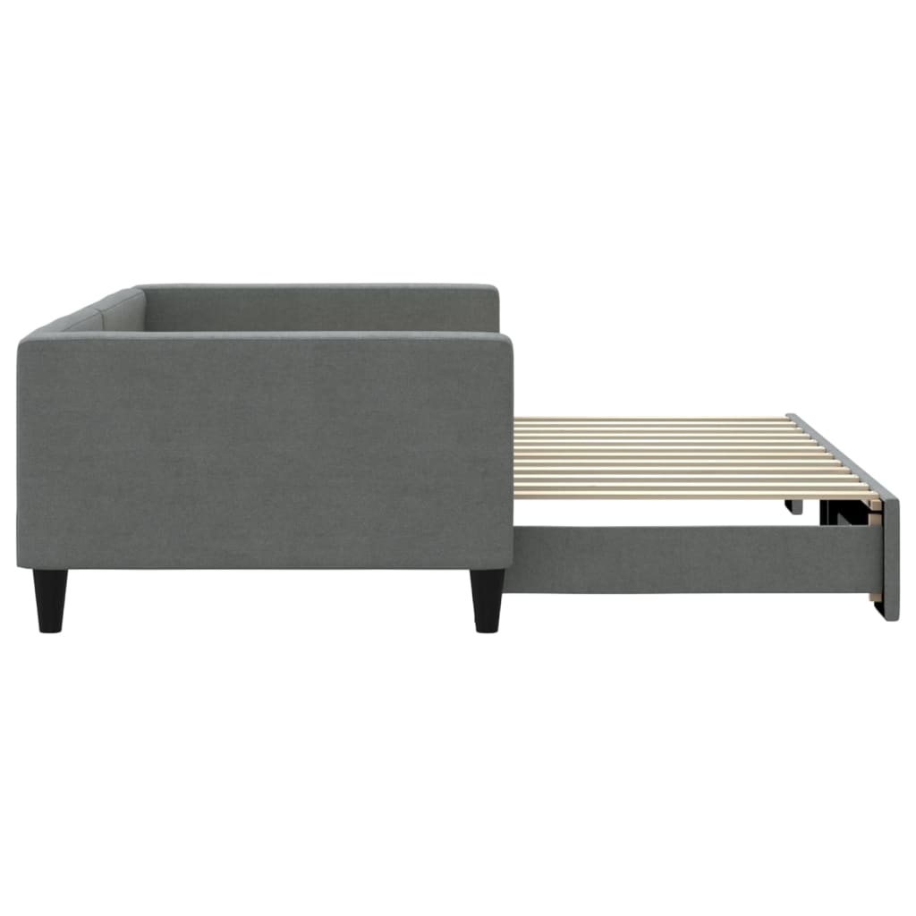 vidaXL Sofa rozsuwana, ciemnoszara, 100x200 cm, tkanina