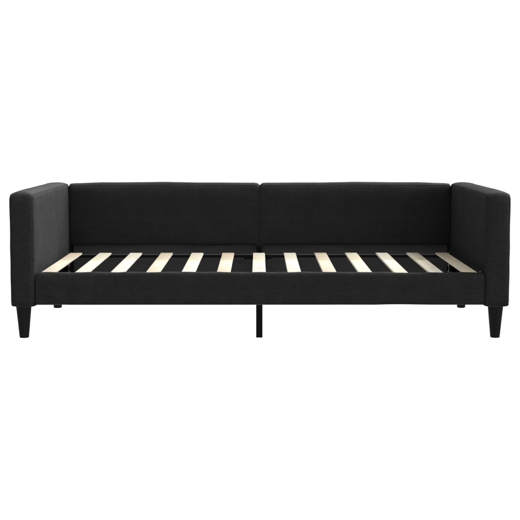vidaXL Sofa rozsuwana, czarna, 100x200 cm, tkanina
