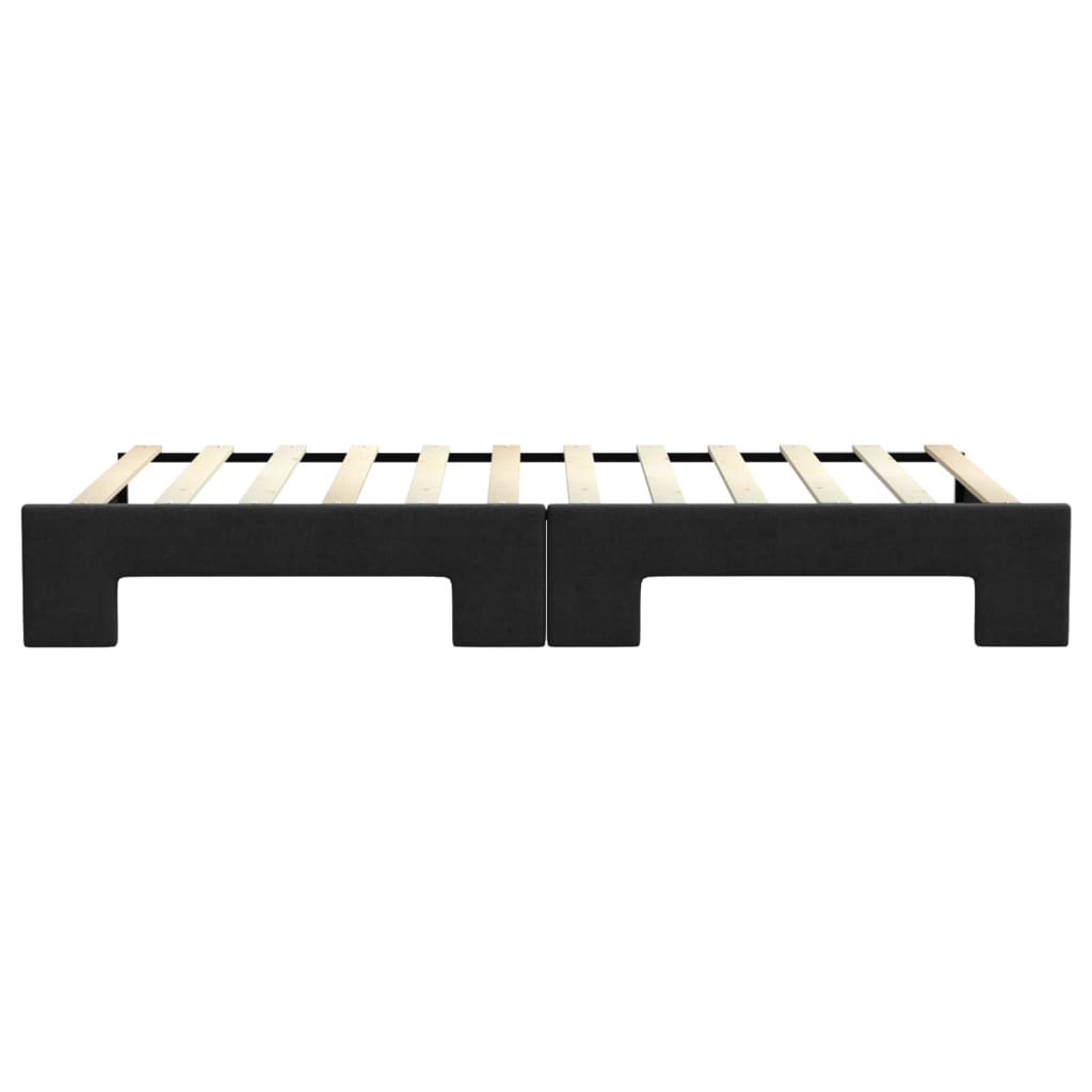 vidaXL Sofa rozsuwana, czarna, 100x200 cm, tkanina