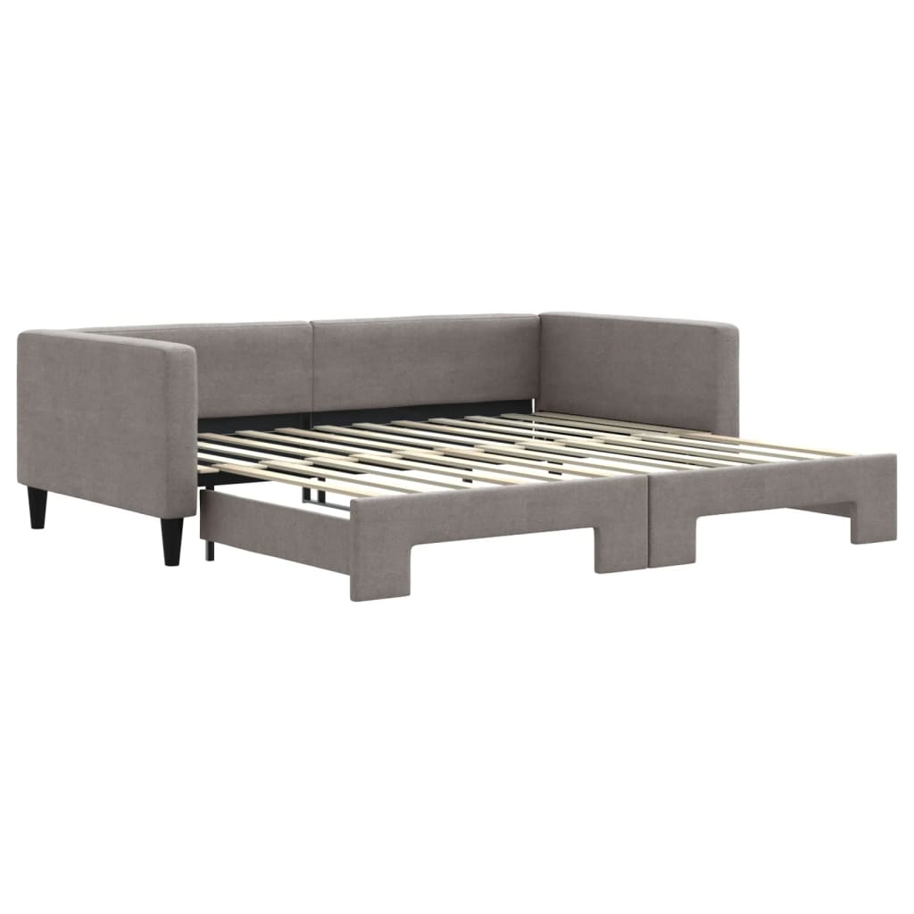 vidaXL Sofa rozsuwana, kolor taupe, 100x200 cm, tkanina