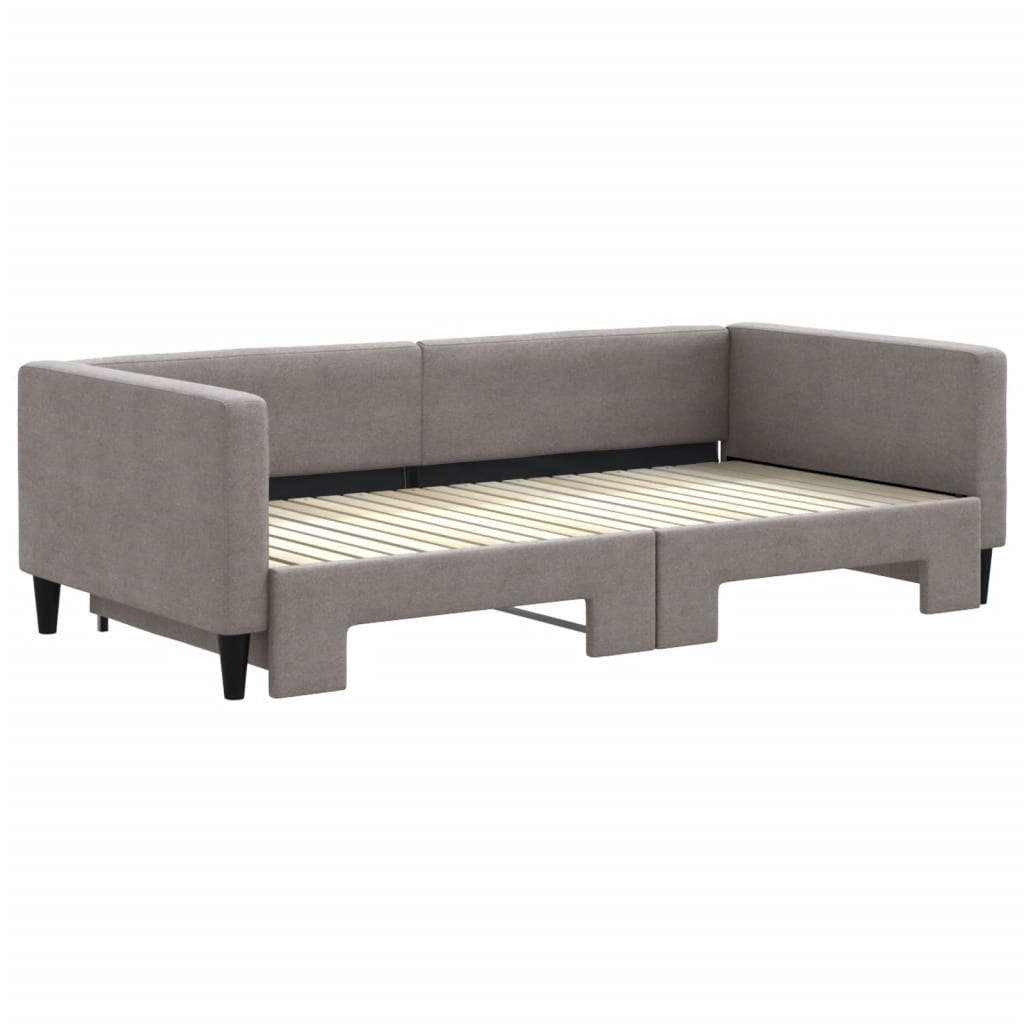 vidaXL Sofa rozsuwana, kolor taupe, 100x200 cm, tkanina