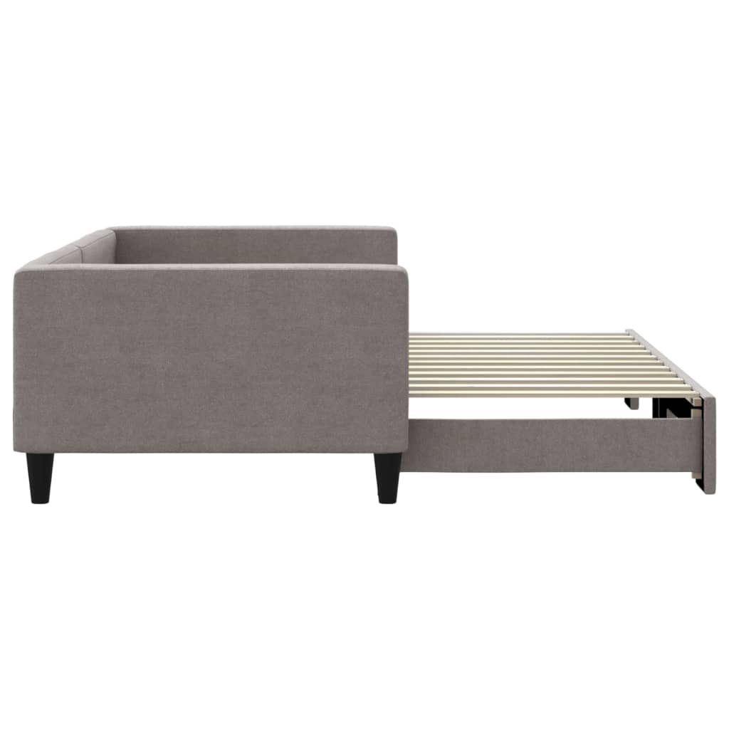 vidaXL Sofa rozsuwana, kolor taupe, 100x200 cm, tkanina