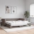 vidaXL Sofa rozsuwana, kolor taupe, 100x200 cm, tkanina