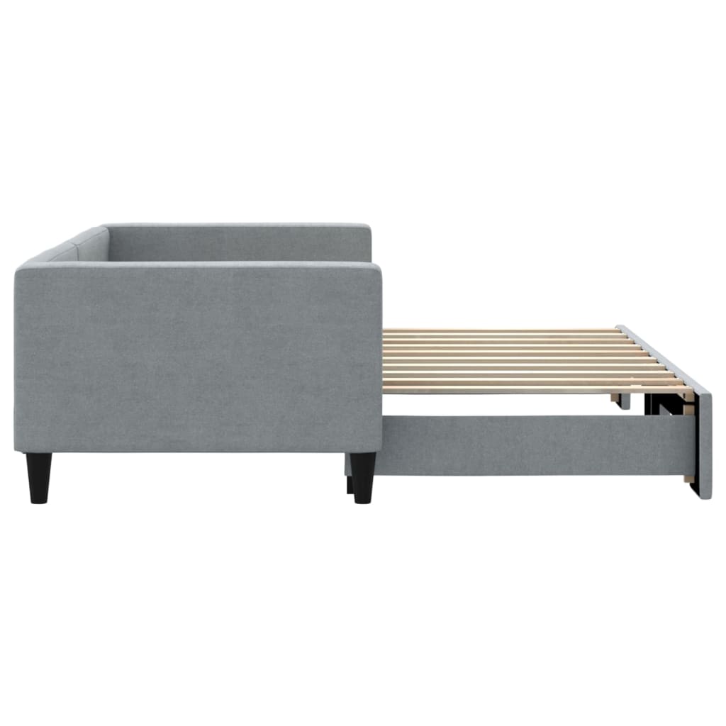 vidaXL Sofa rozsuwana, jasnoszara, 90x190 cm, tkanina