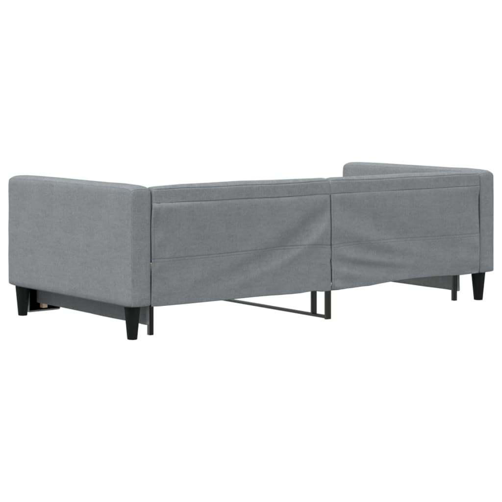 vidaXL Sofa rozsuwana, jasnoszara, 90x190 cm, tkanina