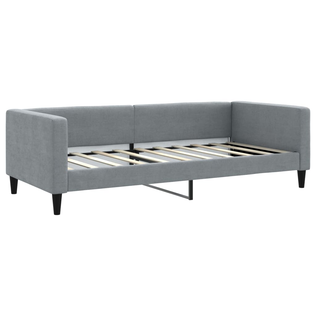 vidaXL Sofa rozsuwana, jasnoszara, 90x190 cm, tkanina