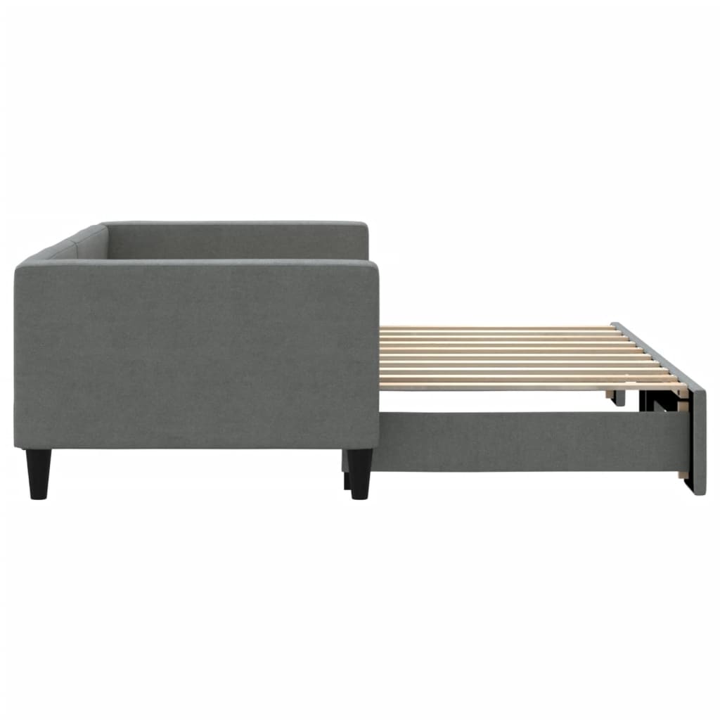 vidaXL Sofa rozsuwana, ciemnoszara, 90x190 cm, tkanina