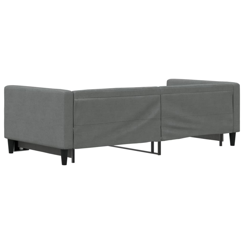 vidaXL Sofa rozsuwana, ciemnoszara, 90x190 cm, tkanina