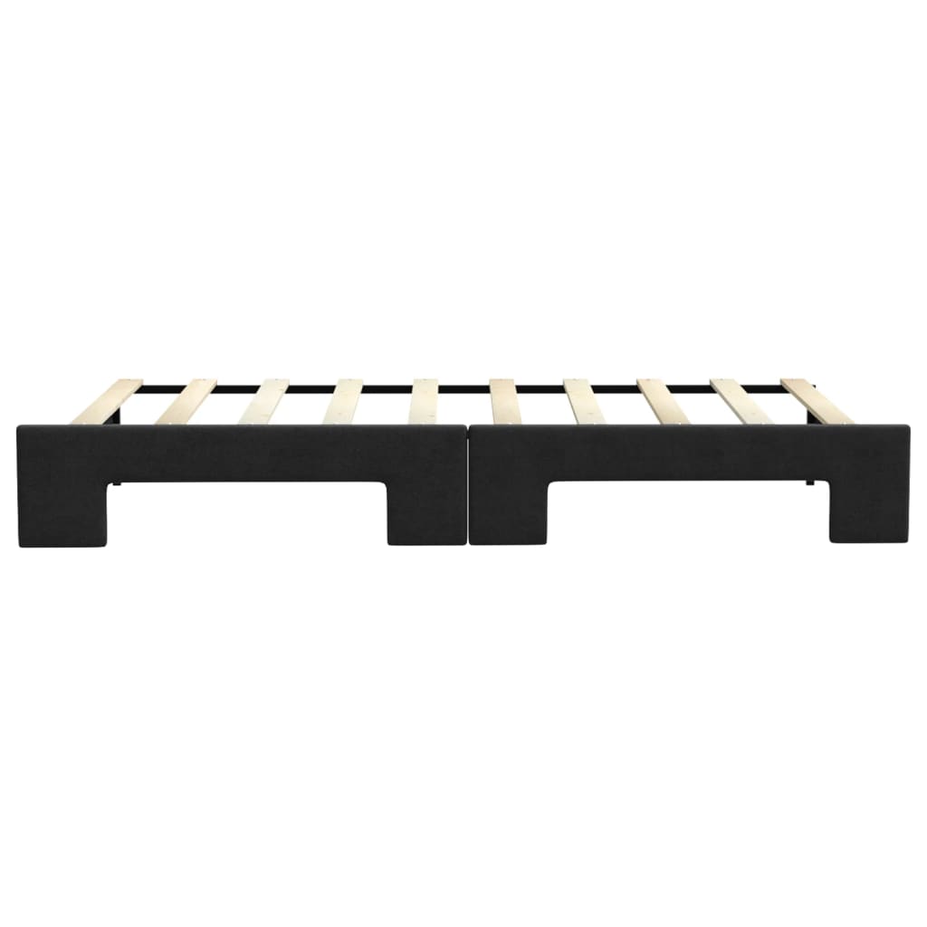 vidaXL Sofa rozsuwana, czarna, 90x190 cm, tkanina